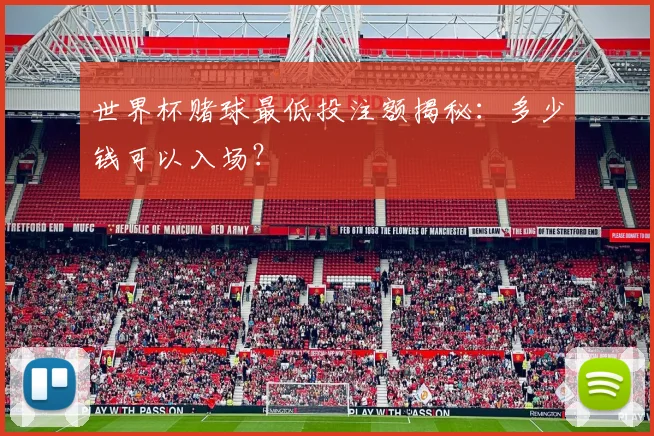 世界杯赌球最低投注额揭秘：多少钱可以入场？